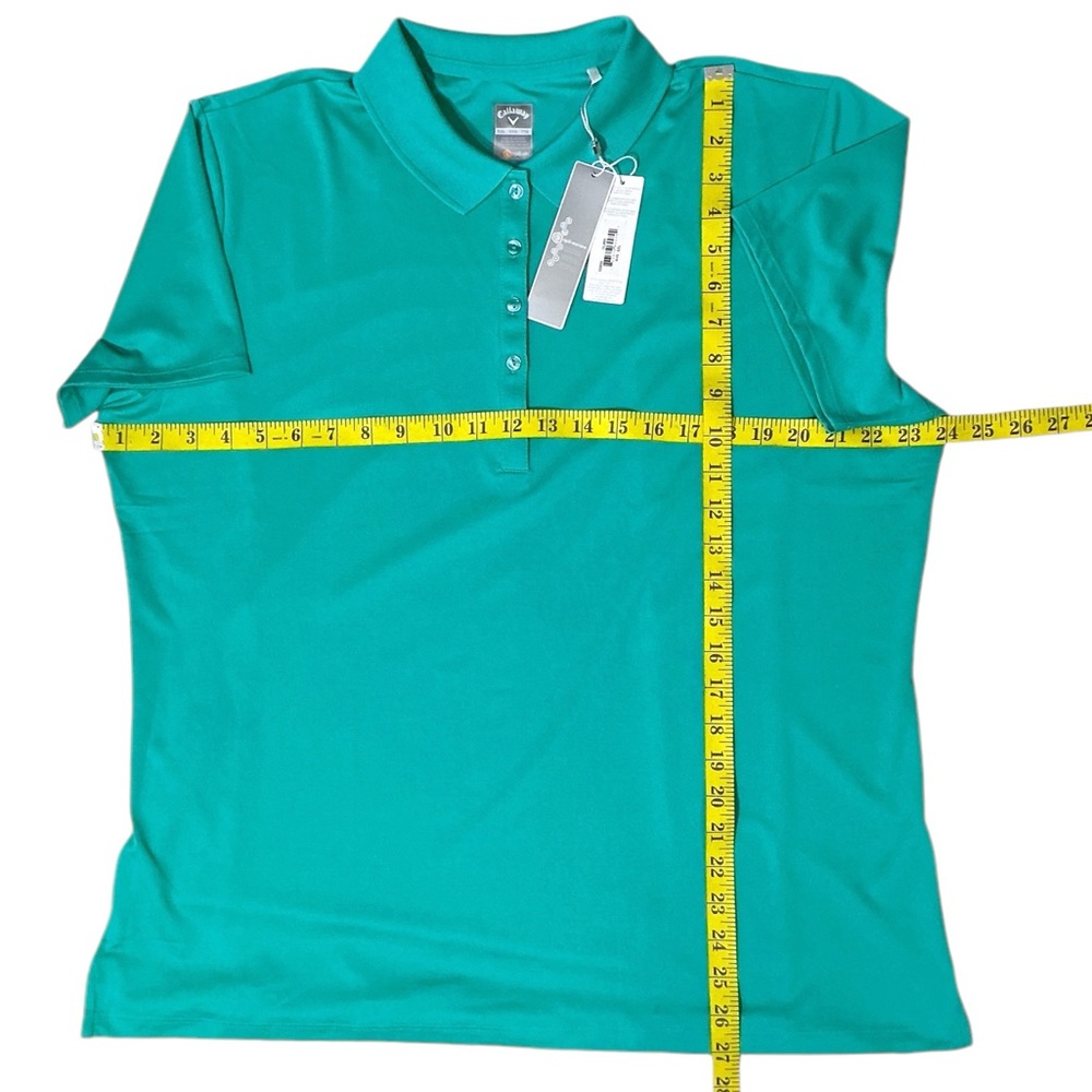 Callaway Golf Polo Women's Short Sleeve Opti-Dri Shirt Columbia Green Plus XXL - Picture 8 of 16